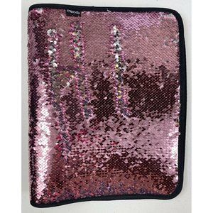 Mead Sequins Zipper Binder 3-Ring Binder Pink